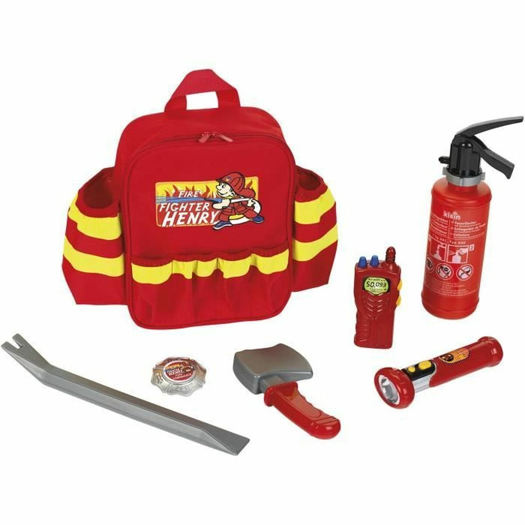 Feuerwehr-Set Klein Rot Bunt 7 Stücke Rucksack