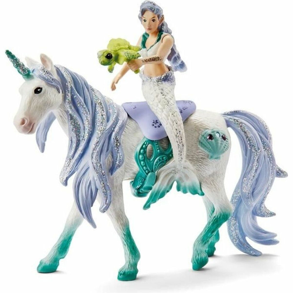 Figur Schleich 42509 Mermaid on sea unicorn Kunststoff