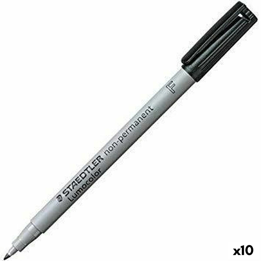 Filzstift Staedtler Lumocolor 316F Schwarz (10 Stück)