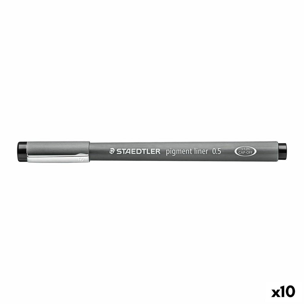 Filzstift Staedtler Pigment liner Schwarz Bunt (10 Stück)