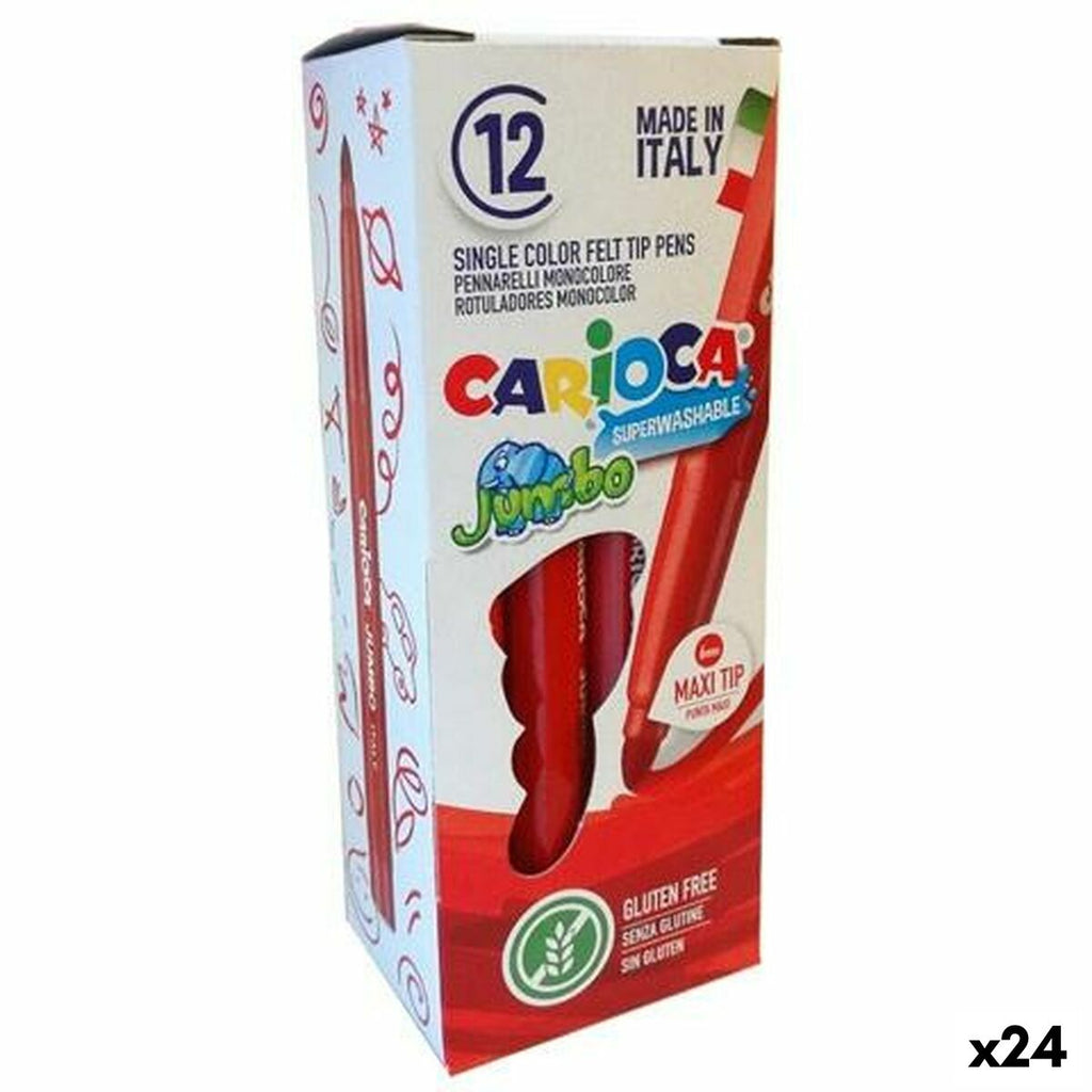 Filzstifte Carioca Jumbo Rot 12 Stücke (24 Stück)