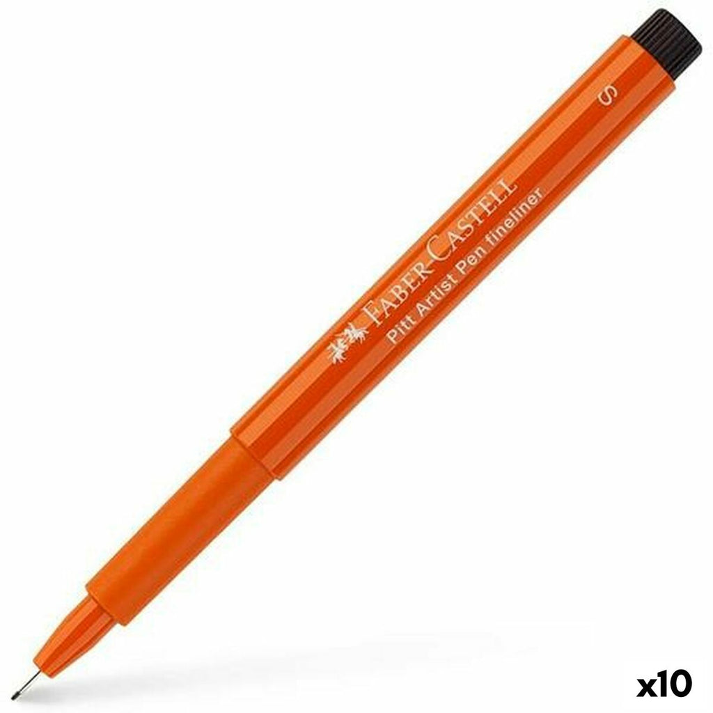 Filzstifte Faber-Castell Pitt Artist Fineliner S Dunkelorange (10 Stück)