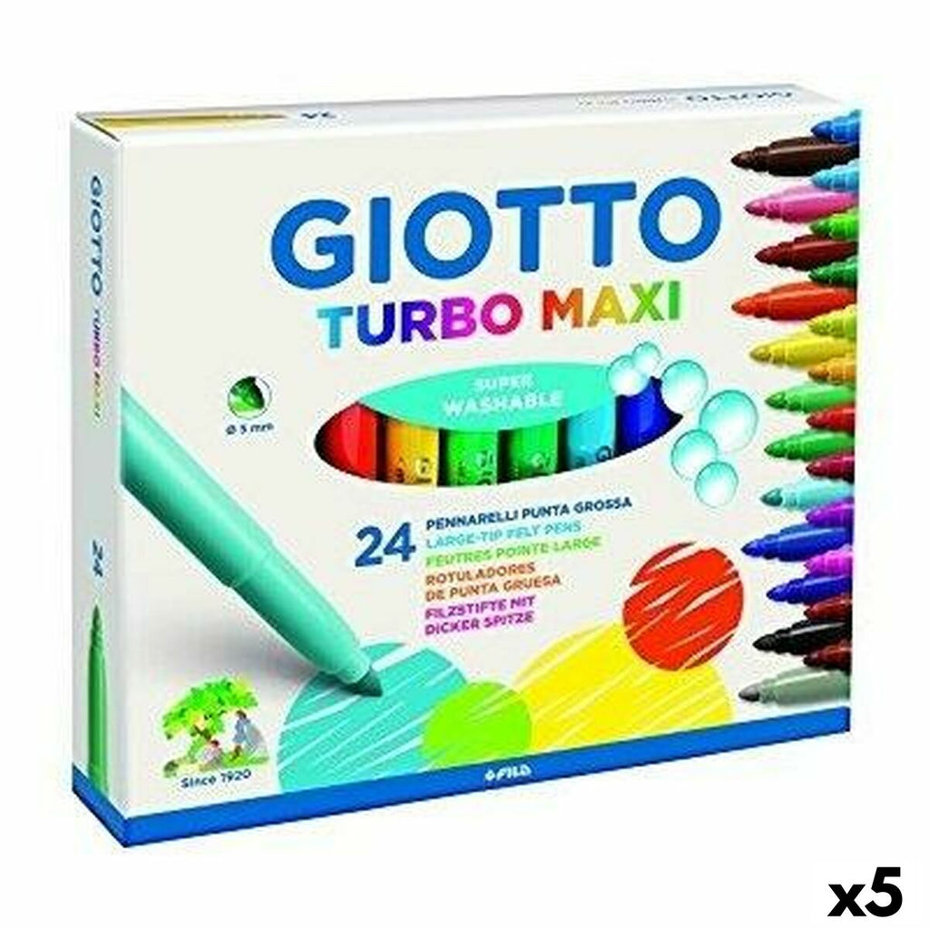 Filzstifte Giotto Turbo Maxi Bunt (5 Stück)