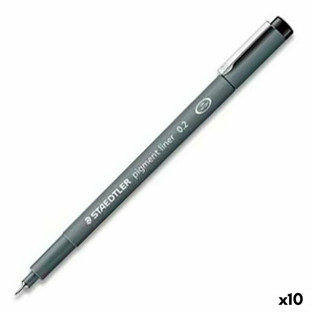 Filzstifte Staedtler Pigment Line Schwarz (10 Stück)