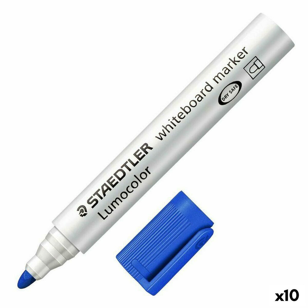 Filzstifte Staedtler Weißes Brett Blau Weiß (10 Stück) (1 Stück)