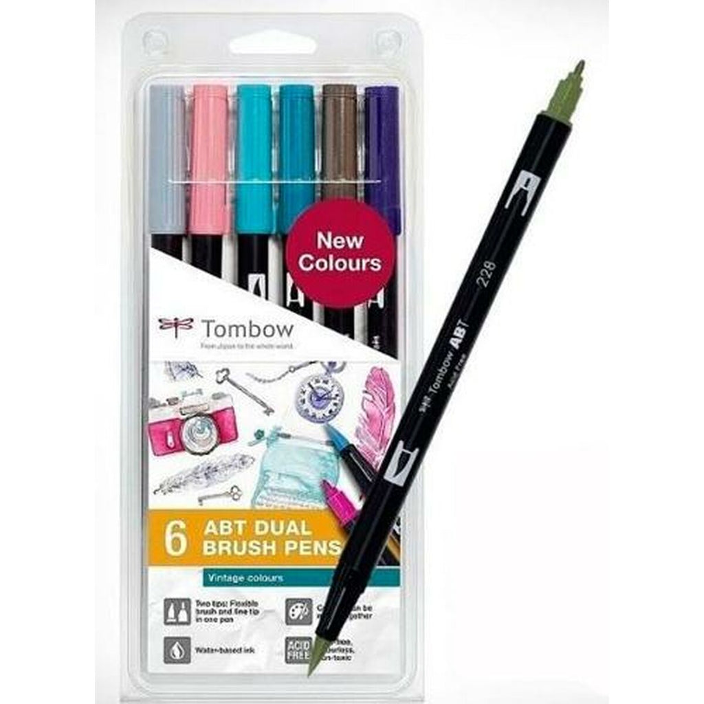 Filzstifte Tombow ABT DUAL (6 Stück)