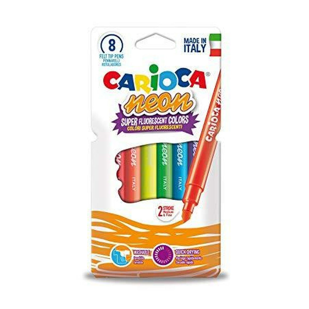 Fluoreszenzmarker-Set Carioca Neon Bunt (24 Stück)