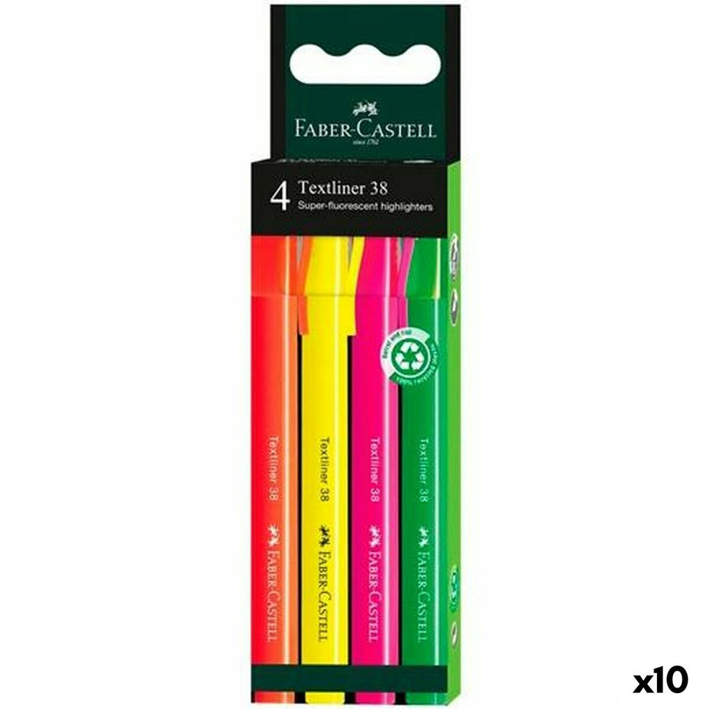 Fluoreszenzmarker-Set Faber-Castell Textliner 38 Bunt (10 Stück)