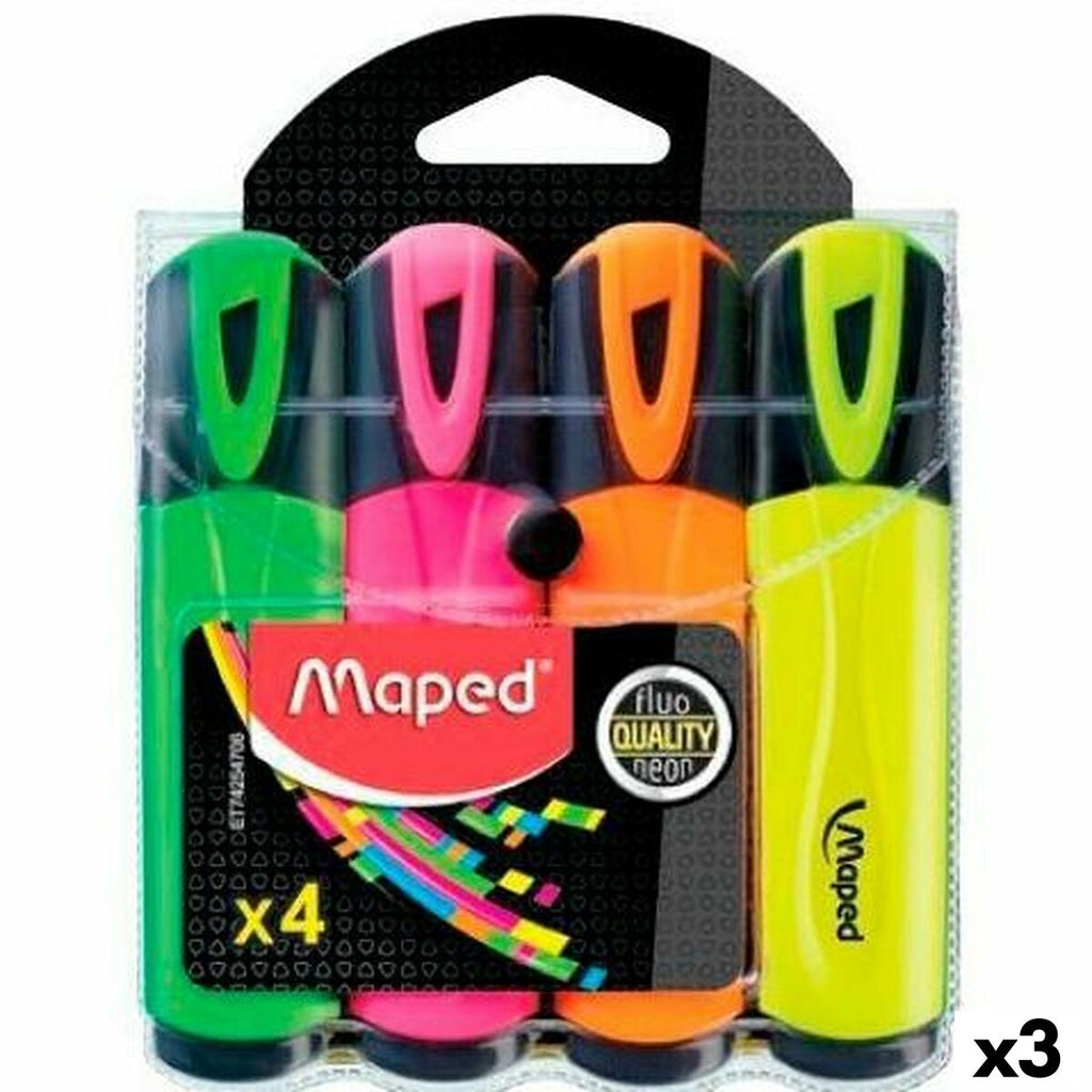 Fluoreszenzmarker-Set Maped Fluor Quality Neon Bunt (3 Stück)