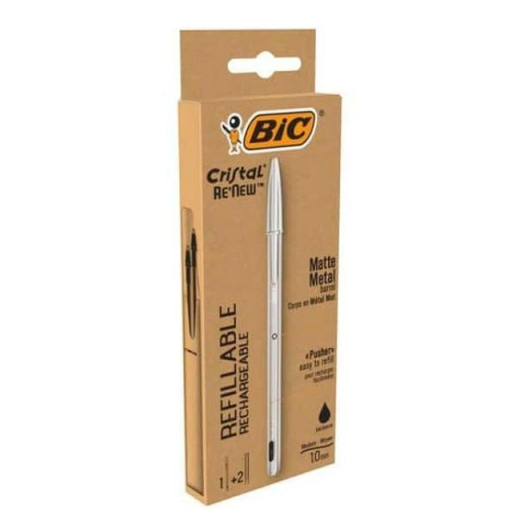 Flüssigtintenstift Bic Cristal Renew Silberfarben 0,32 mm