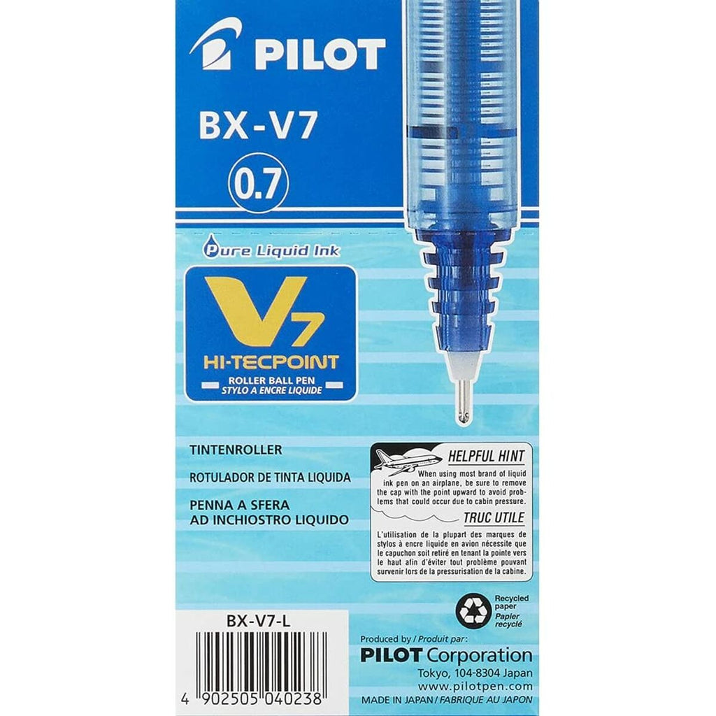 Flüssigtintenstift Pilot V-7 Hi-Tecpoint Blau 0,5 mm (12 Stück)