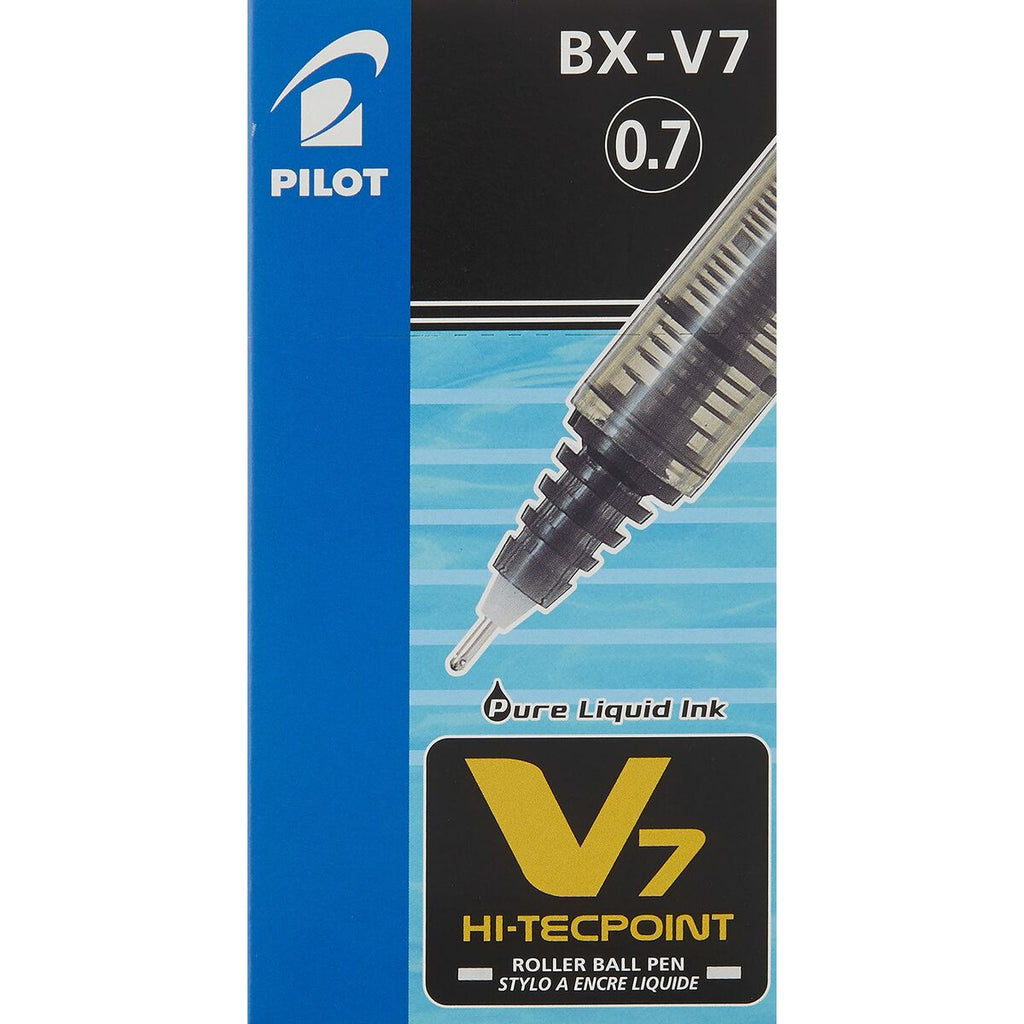 Flüssigtintenstift Pilot V-7 Hi-Tecpoint Schwarz 0,5 mm (12 Stück)