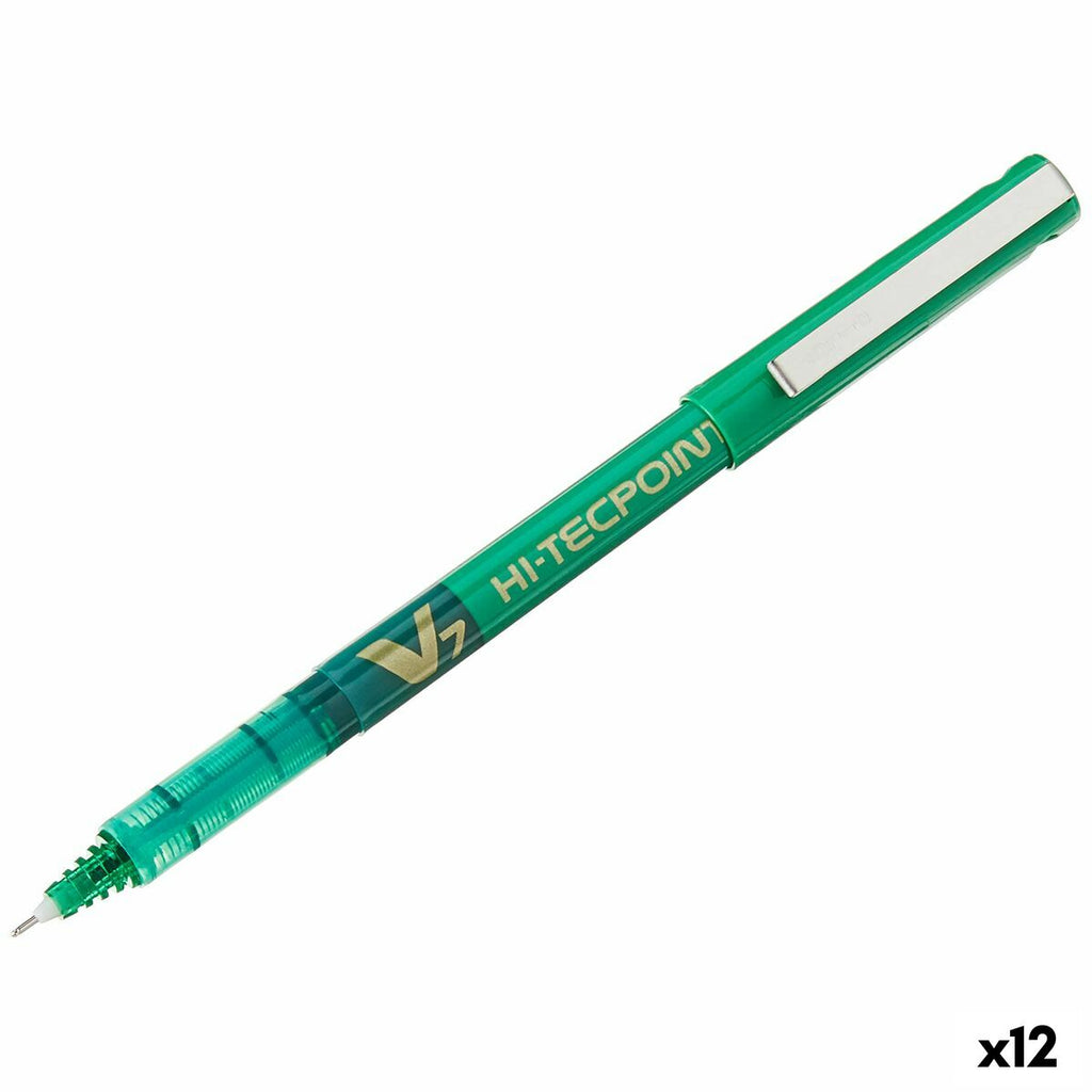 Flüssigtintenstift Pilot V-7 Hi-Tecpoint grün 0,5 mm (12 Stück)