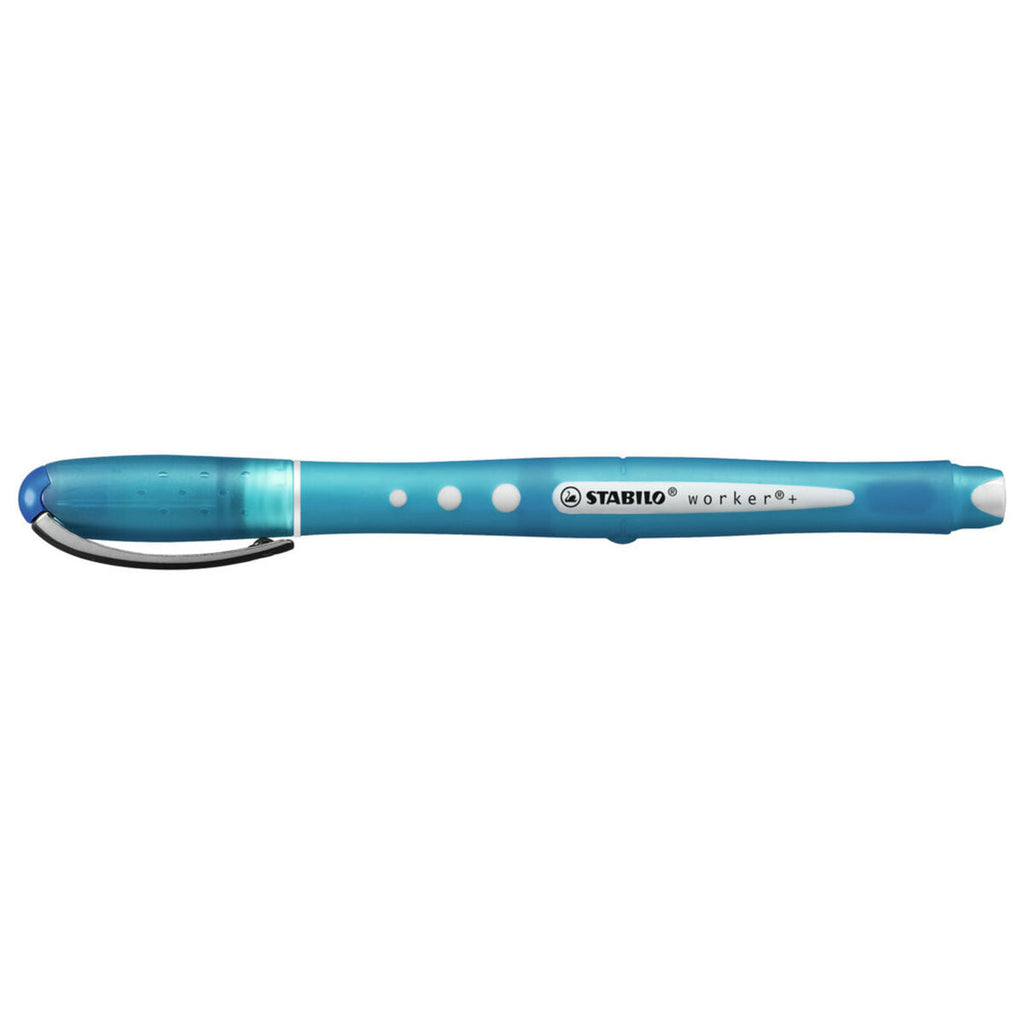 Flüssigtintenstift Stabilo Worker+ Blau 0,5 mm (10 Stück)