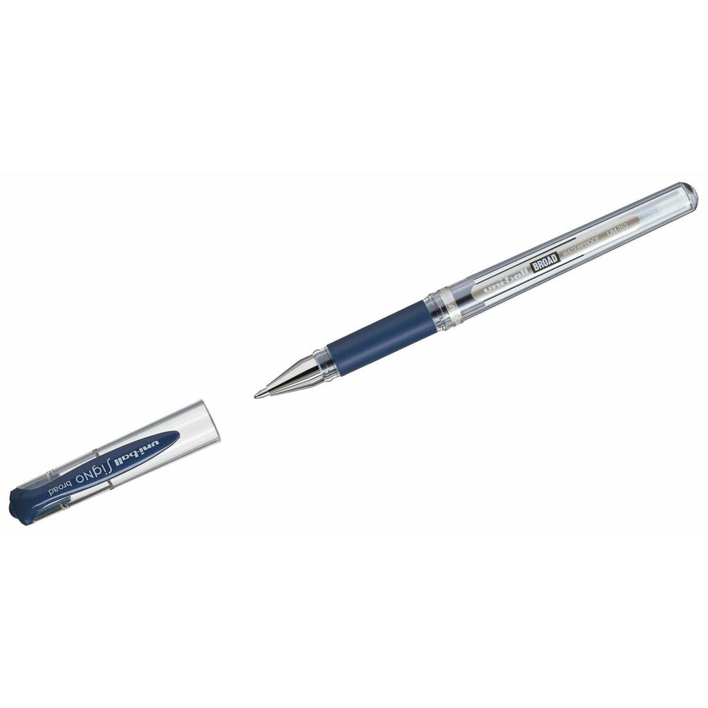 Flüssigtintenstift Uni-Ball Signo Broad UM-153 W Dunkelblau 0,6 mm (12 Stücke)