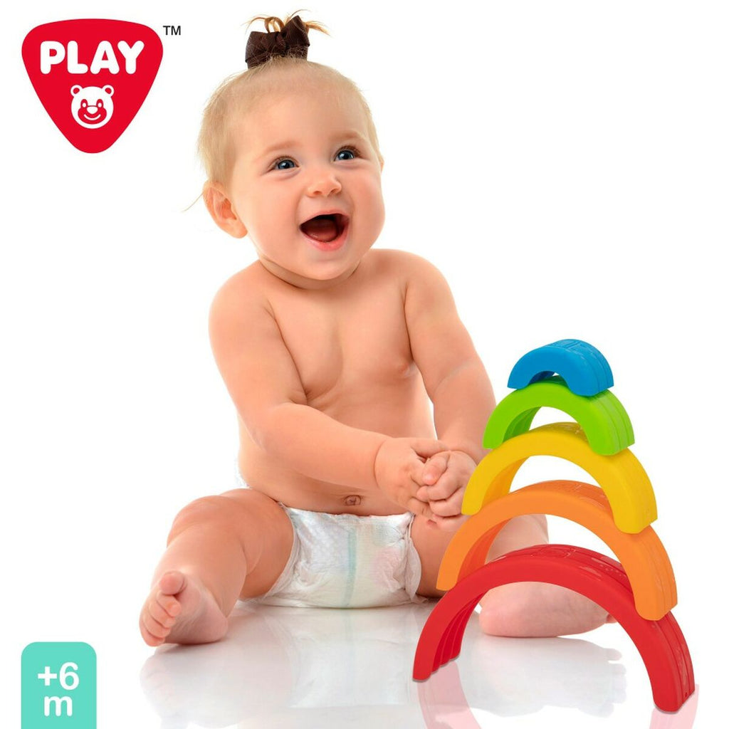 Geschicklichkeitsspiel für Babys PlayGo Regenbogen 6 Stücke 21,5 x 16 x 8,5 cm (6 Stück)