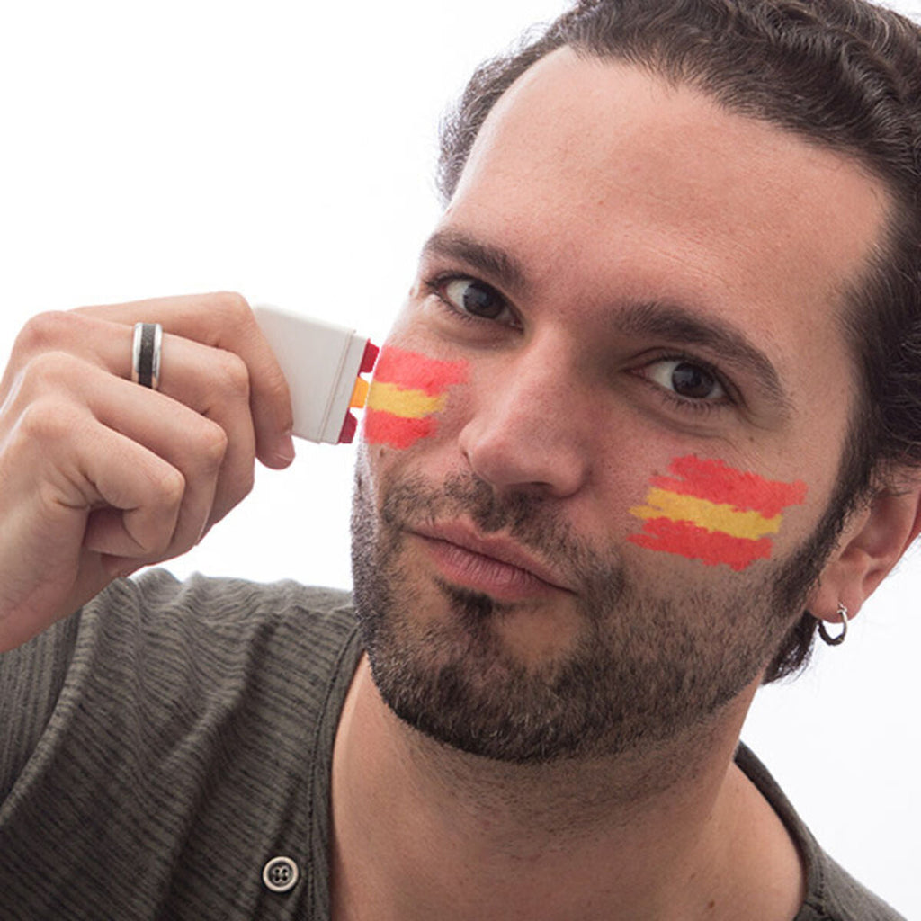 Gesichtsfarbe spanische Flagge