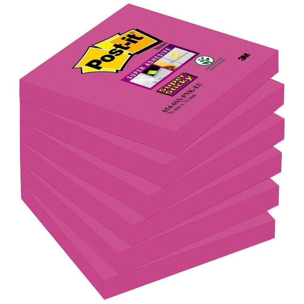 Haftnotizen Post-it Super Sticky Pink 6 Stücke 76 x 76 mm