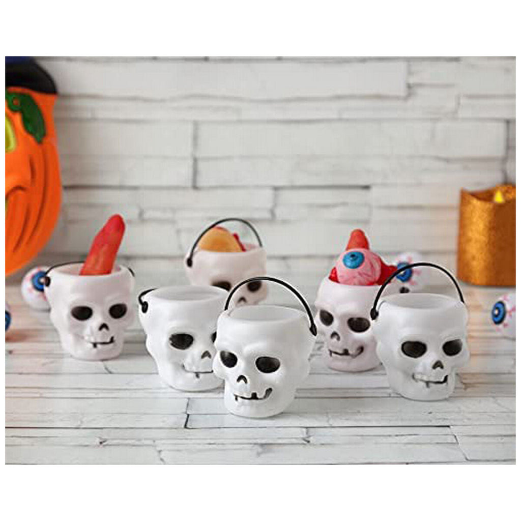 Halloween-Dekoration 6 uds Ø 7 cm Totenkopf