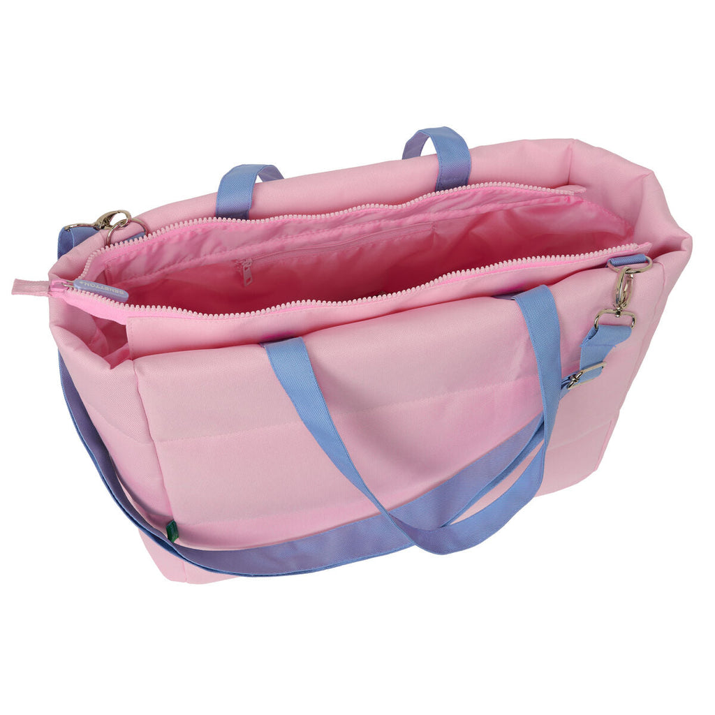 Handtasche Benetton Pink Rosa 40 x 31 x 17 cm