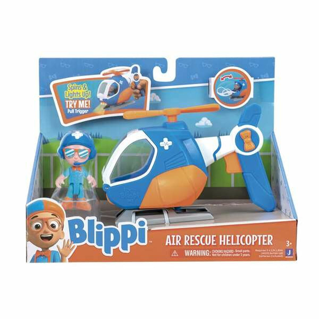 Hubschrauber Blippi Figur Blau Orange