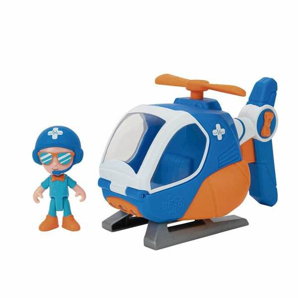 Hubschrauber Blippi Figur Blau Orange