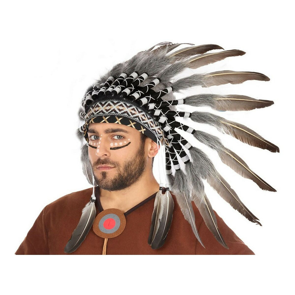 Indianer-Kopfschmuck 63243 Federn Indianer