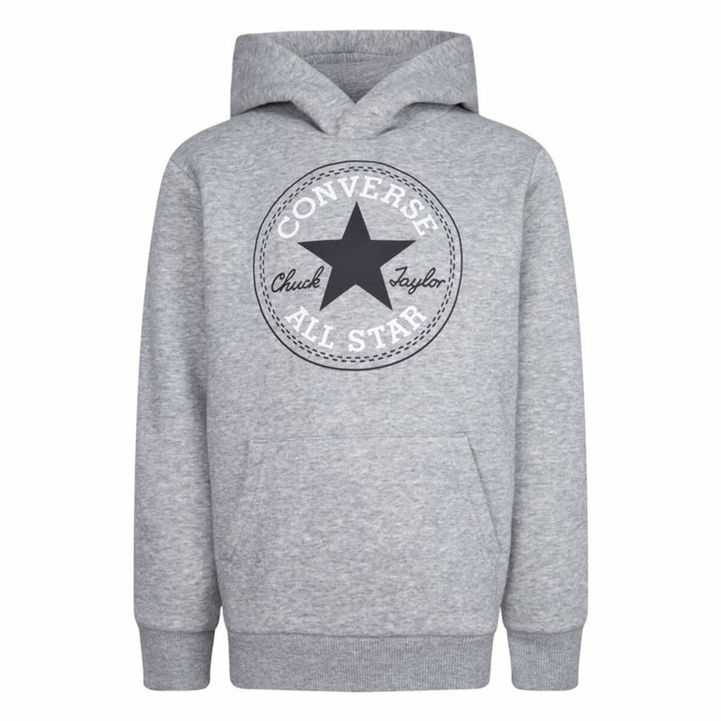 Jungen Sweater mit Kapuze Converse Chuck Taylor Patch Core Hellgrau