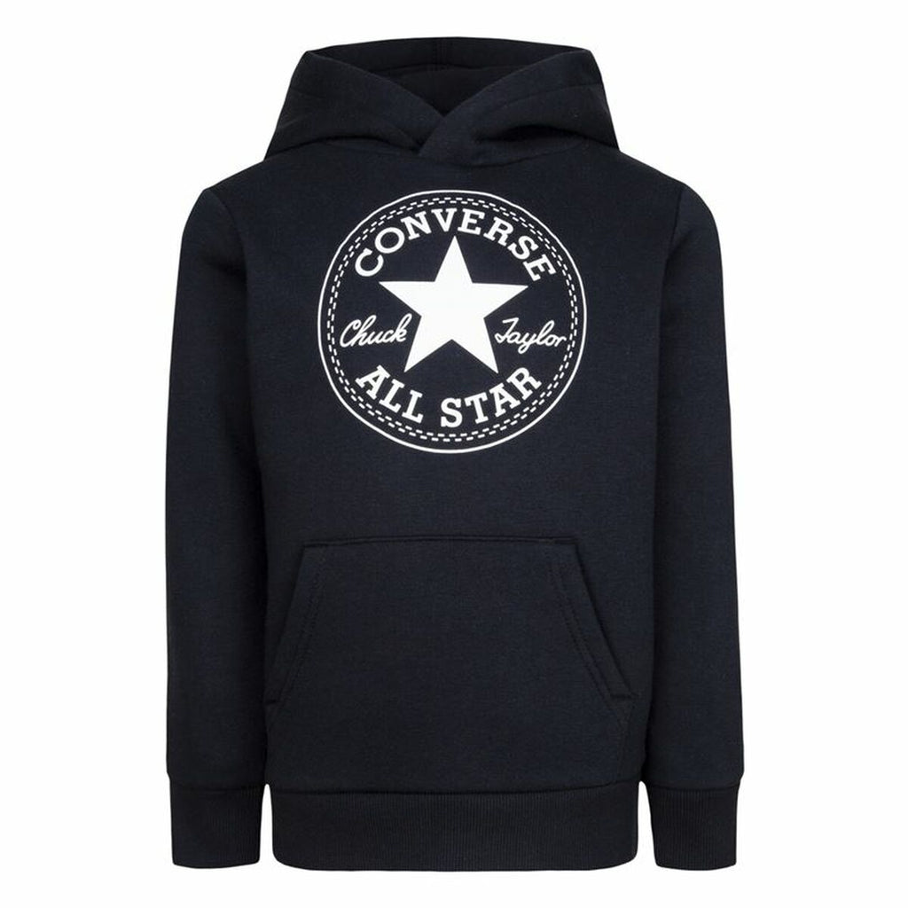 Jungen Sweater mit Kapuze Converse Chuck Taylor Patch Core Schwarz