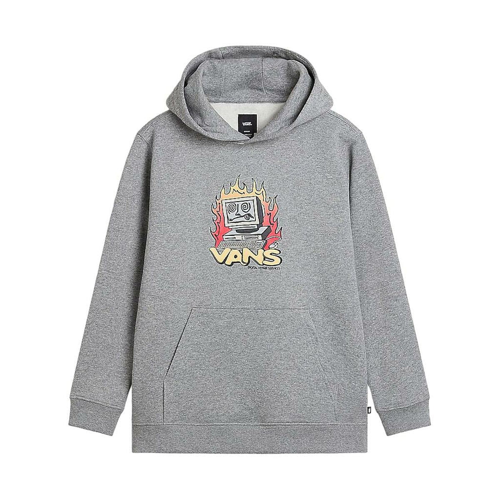 Jungen Sweater mit Kapuze Vans Digital Repair PO VN000JBK02F1 Grau