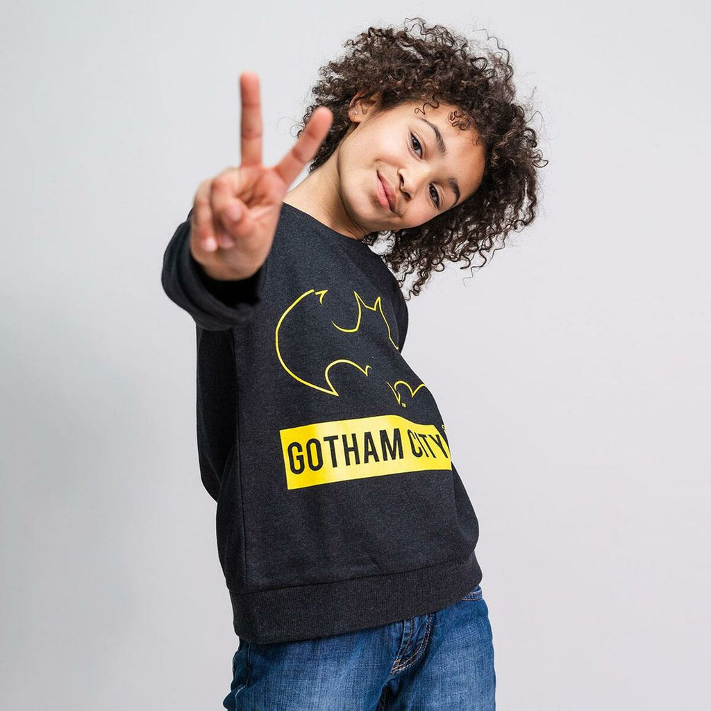 Jungen Sweater ohne Kapuze Batman Schwarz