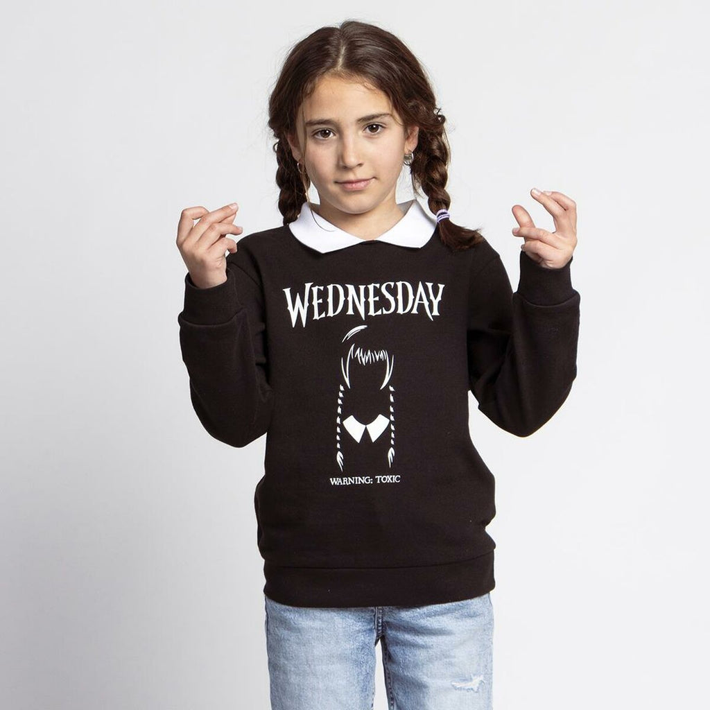 Jungen Sweater ohne Kapuze Wednesday Dunkelgrau