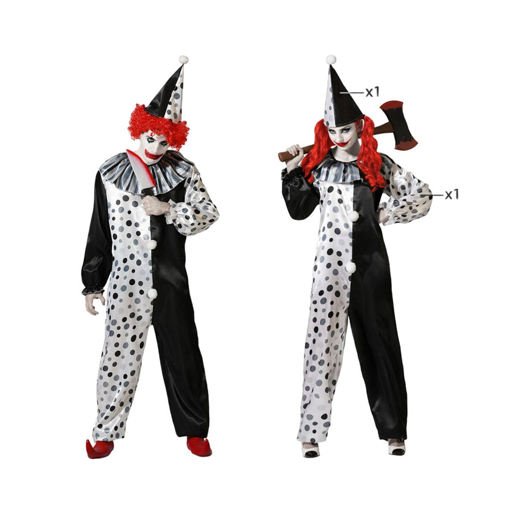 Karnevalskostüm Clown Unisex-Erwachsene Grau