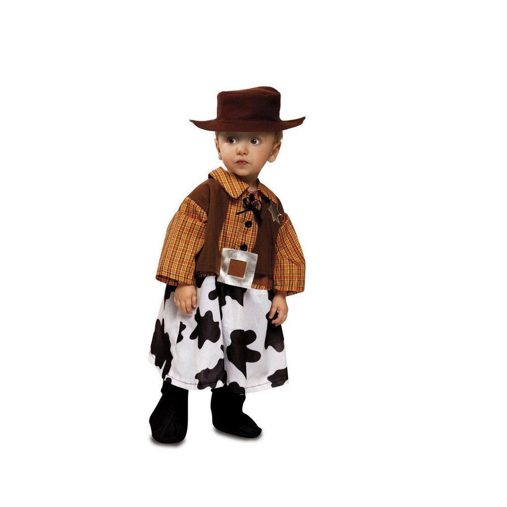 Karnevalskostüm für Babys Cowboy 7-12 Monate Schwarz (3 Stücke)