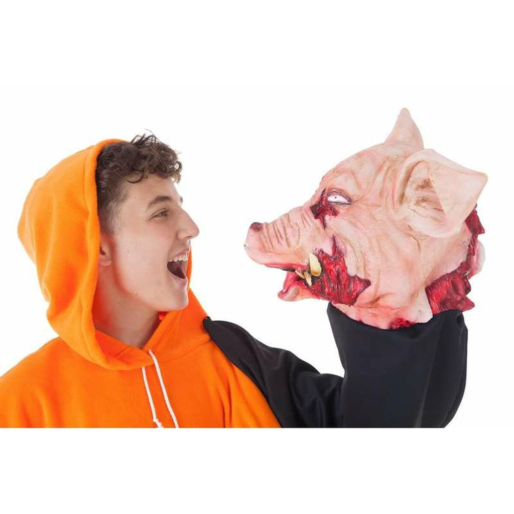 Karnevalskostüm für Erwachsene Halloween Schwein sudadera Orange (2 Stücke)