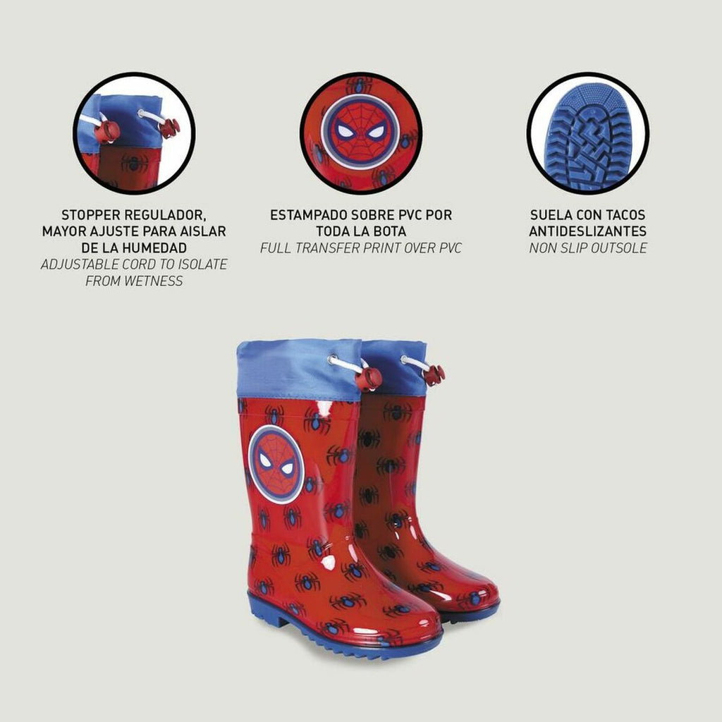 Kinder Gummistiefel Spiderman Rot