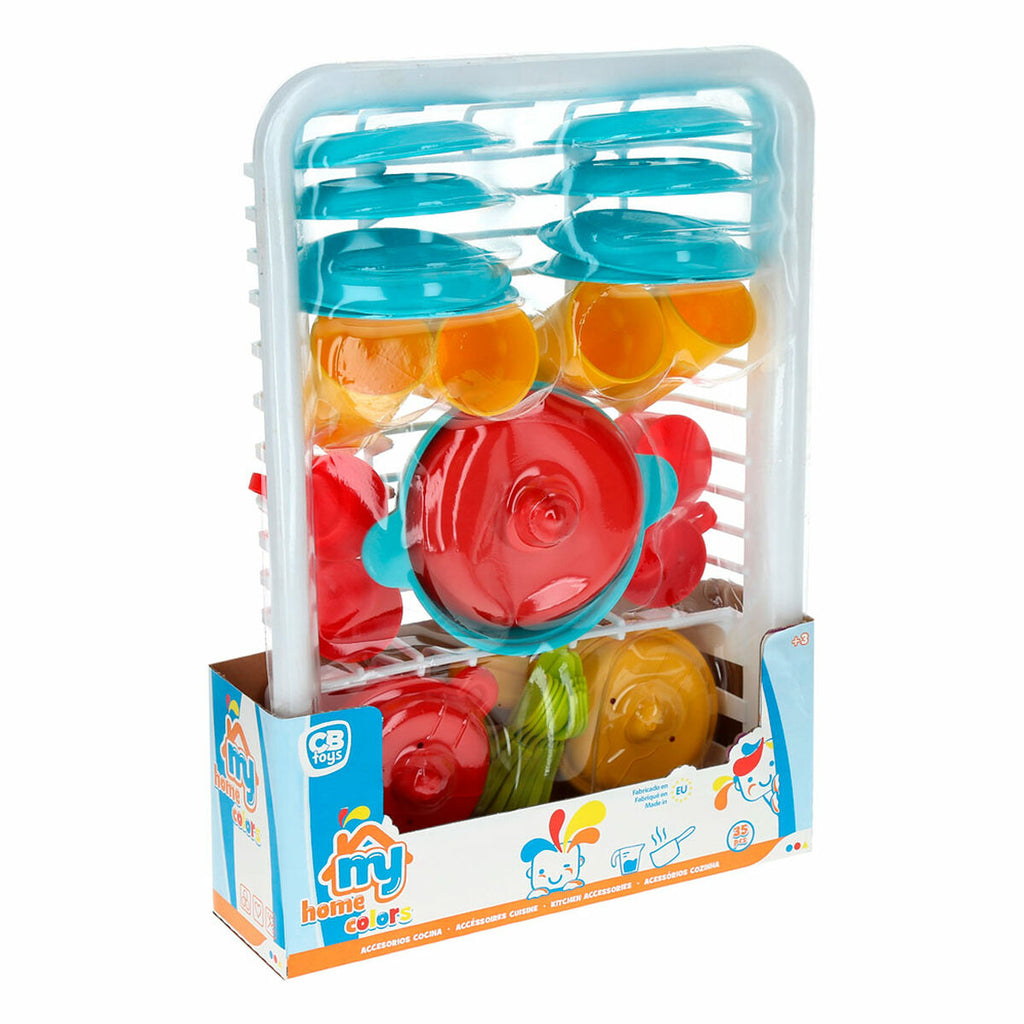 Kindergeschirr-Set Colorbaby Spielzeug Abtropfer 35 Stücke (15 Stück)