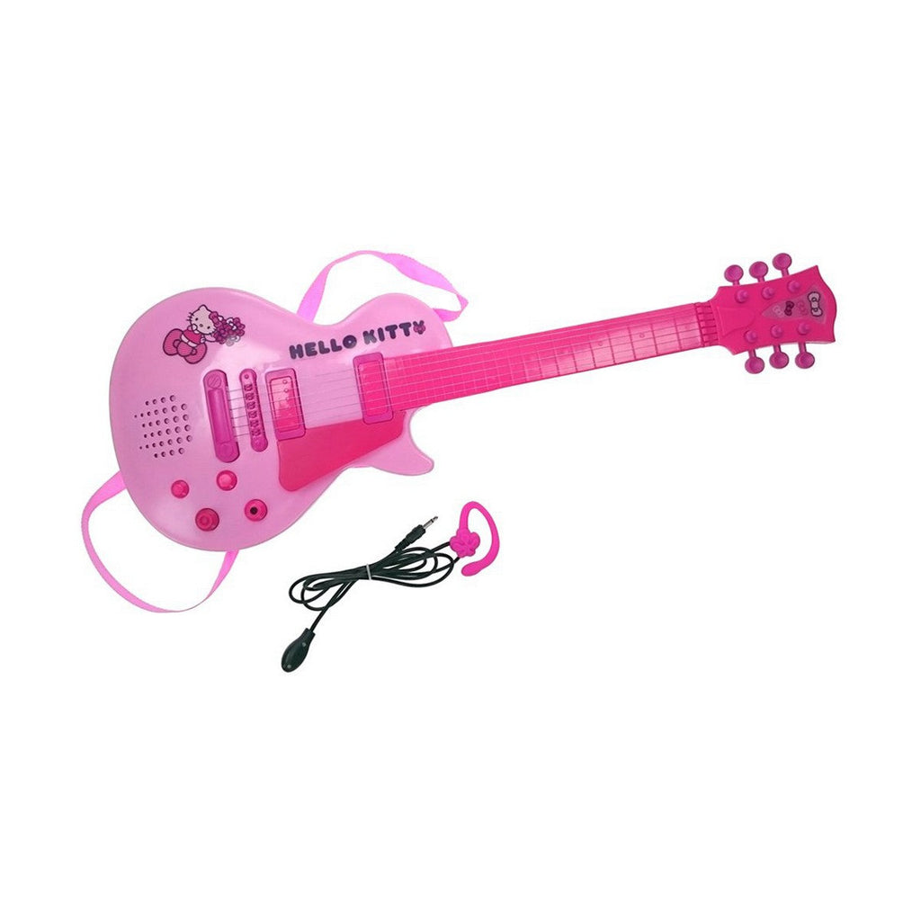 Kindergitarre Hello Kitty Elektronik Mikrofon Rosa