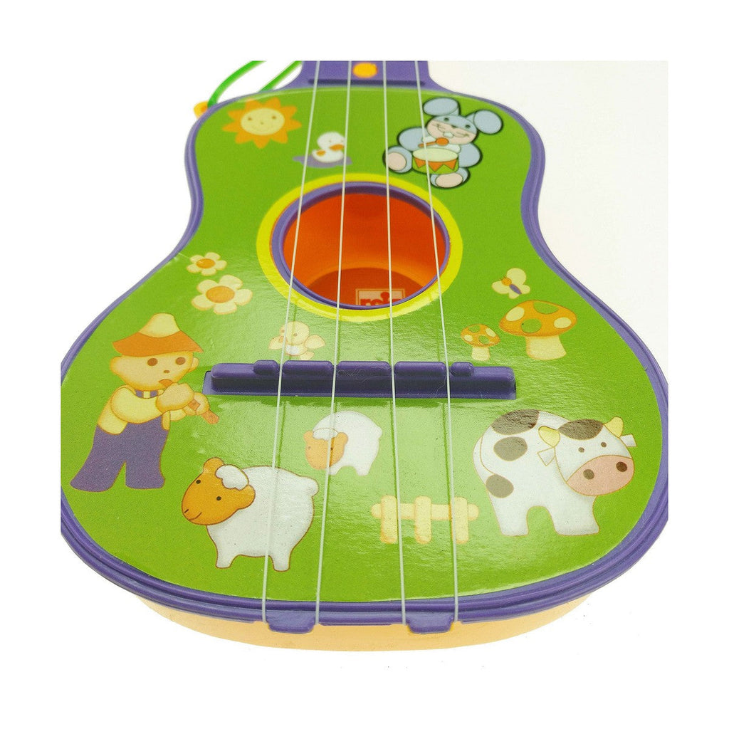 Kindergitarre Reig Lila grün 4 Seile