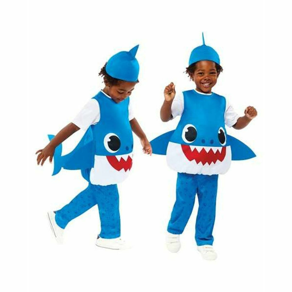 Kinderkostüm für Karneval Baby Shark Blau 3 Stücke