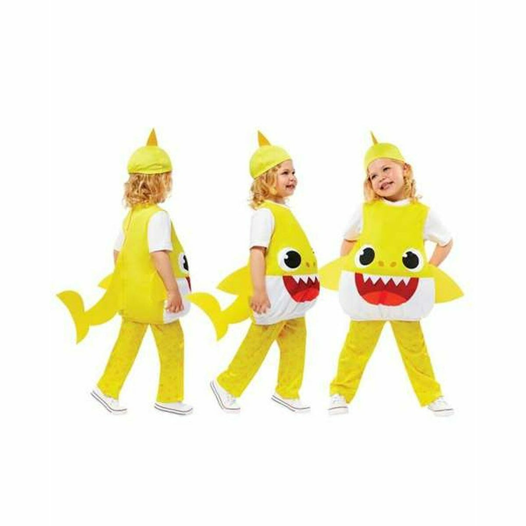 Kinderkostüm für Karneval Baby Shark Gelb 3 Stücke