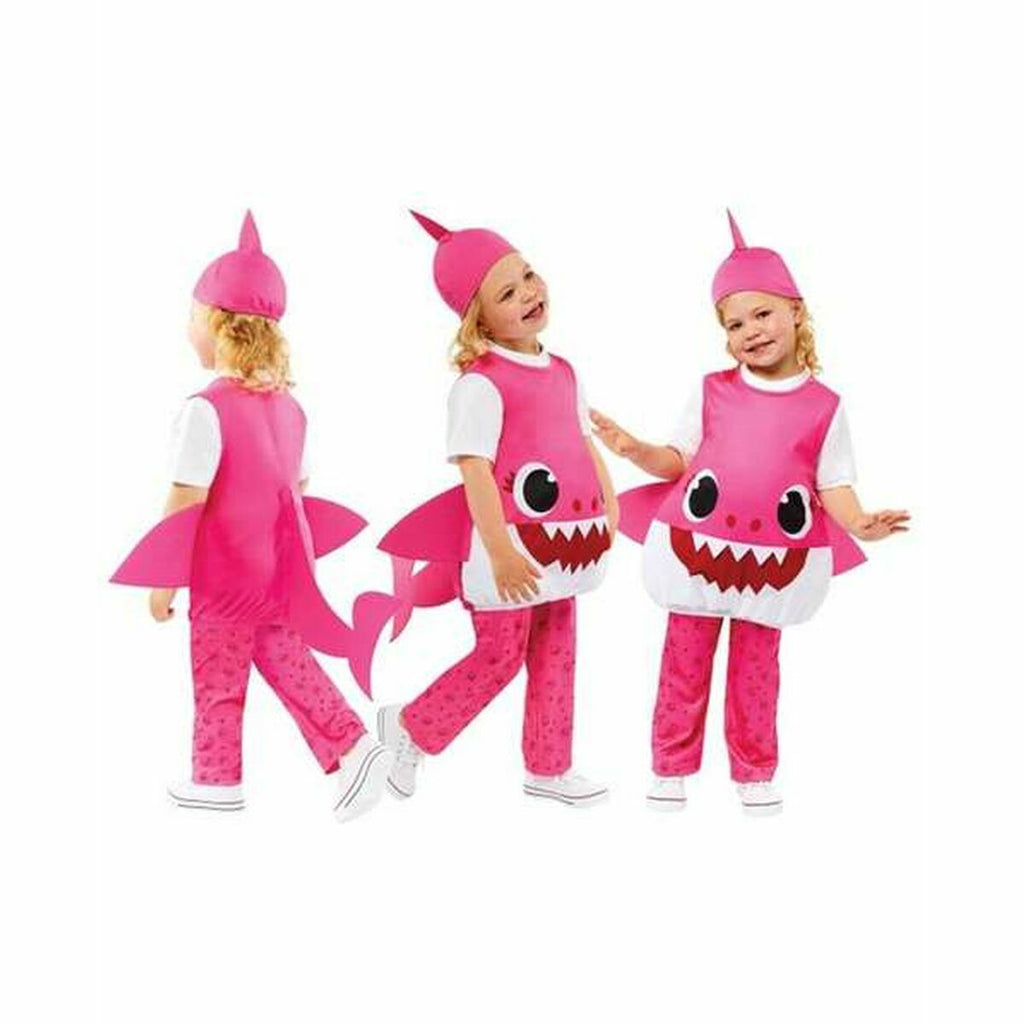 Kinderkostüm für Karneval Baby Shark Rosa 3 Stücke