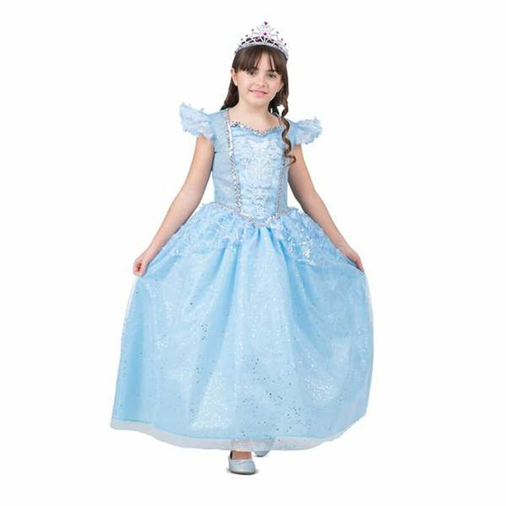 Kinderkostüm für Karneval Blau Prinzessin 3 Stücke