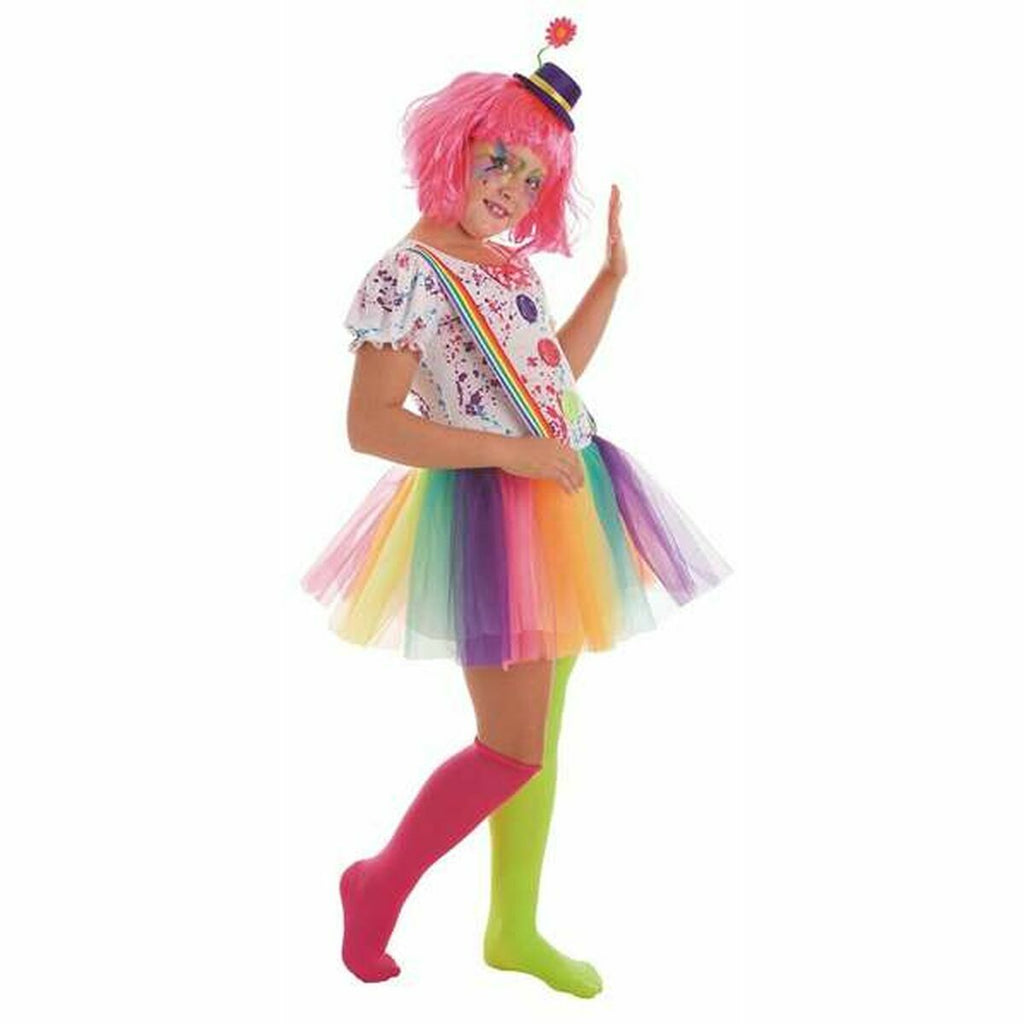 Kinderkostüm für Karneval Clown Regenbogen (2 Stücke)