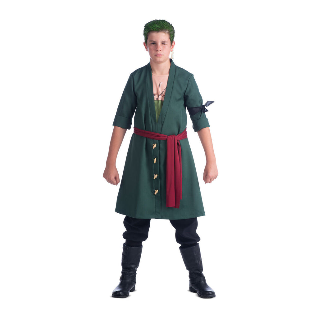 Kinderkostüm für Karneval One Piece Roronoa Zoro (6 Stücke)