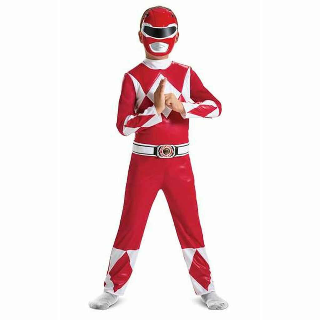 Kinderkostüm für Karneval Power Rangers Mighty Morphin Rot 2 Stücke