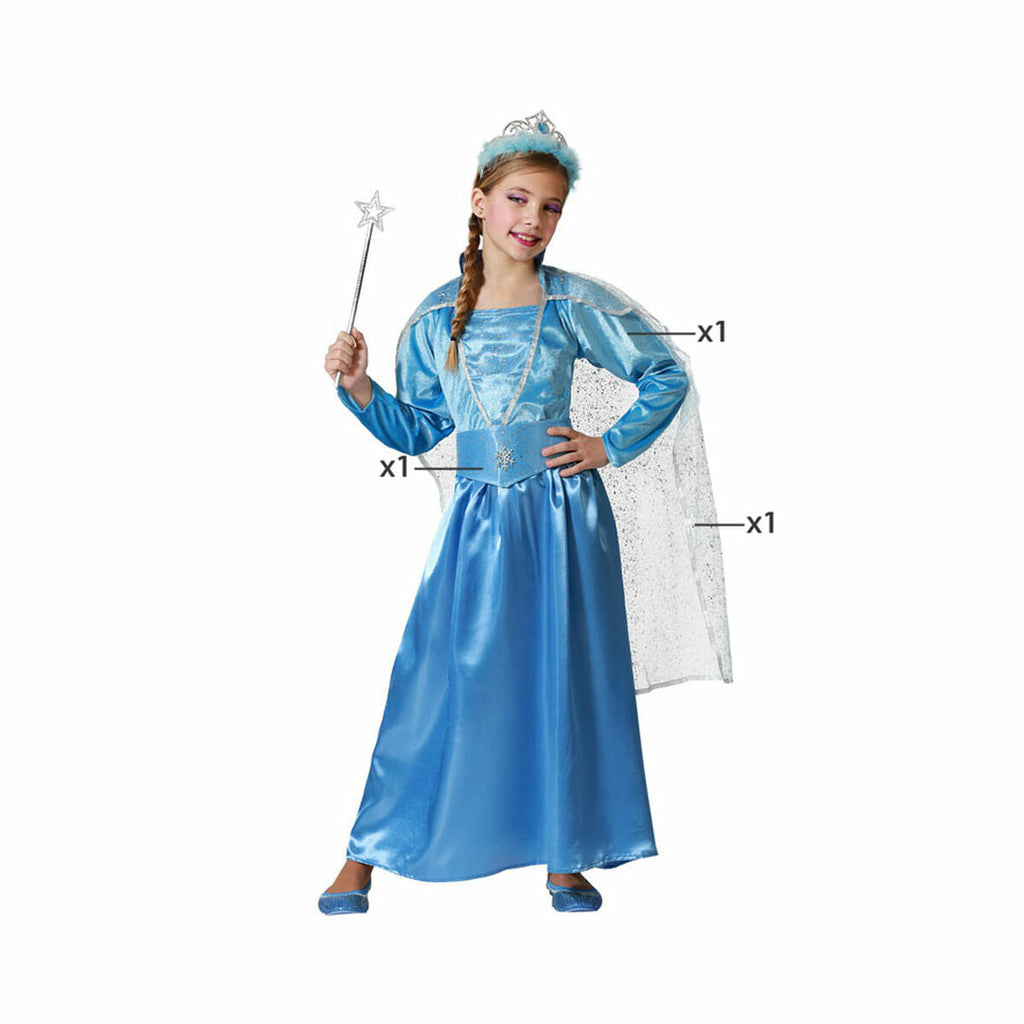 Kinderkostüm für Karneval Prinzessin Blau