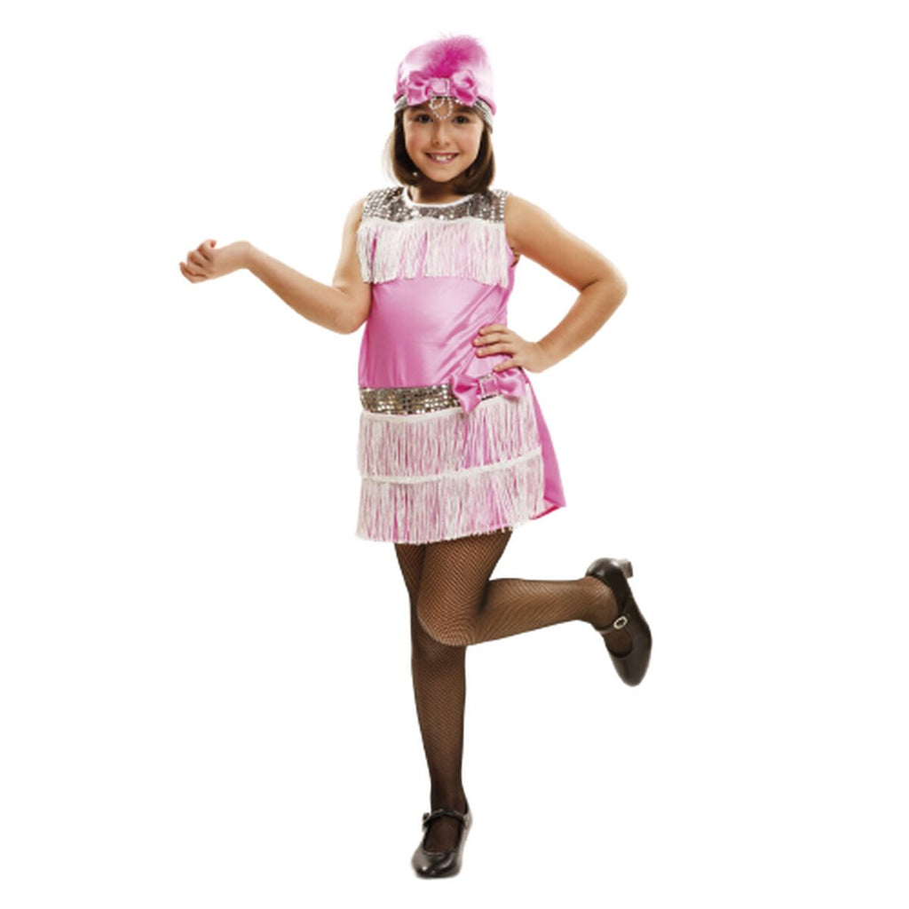 Kinderkostüm für Karneval Rosa Charleston (2 Stücke)