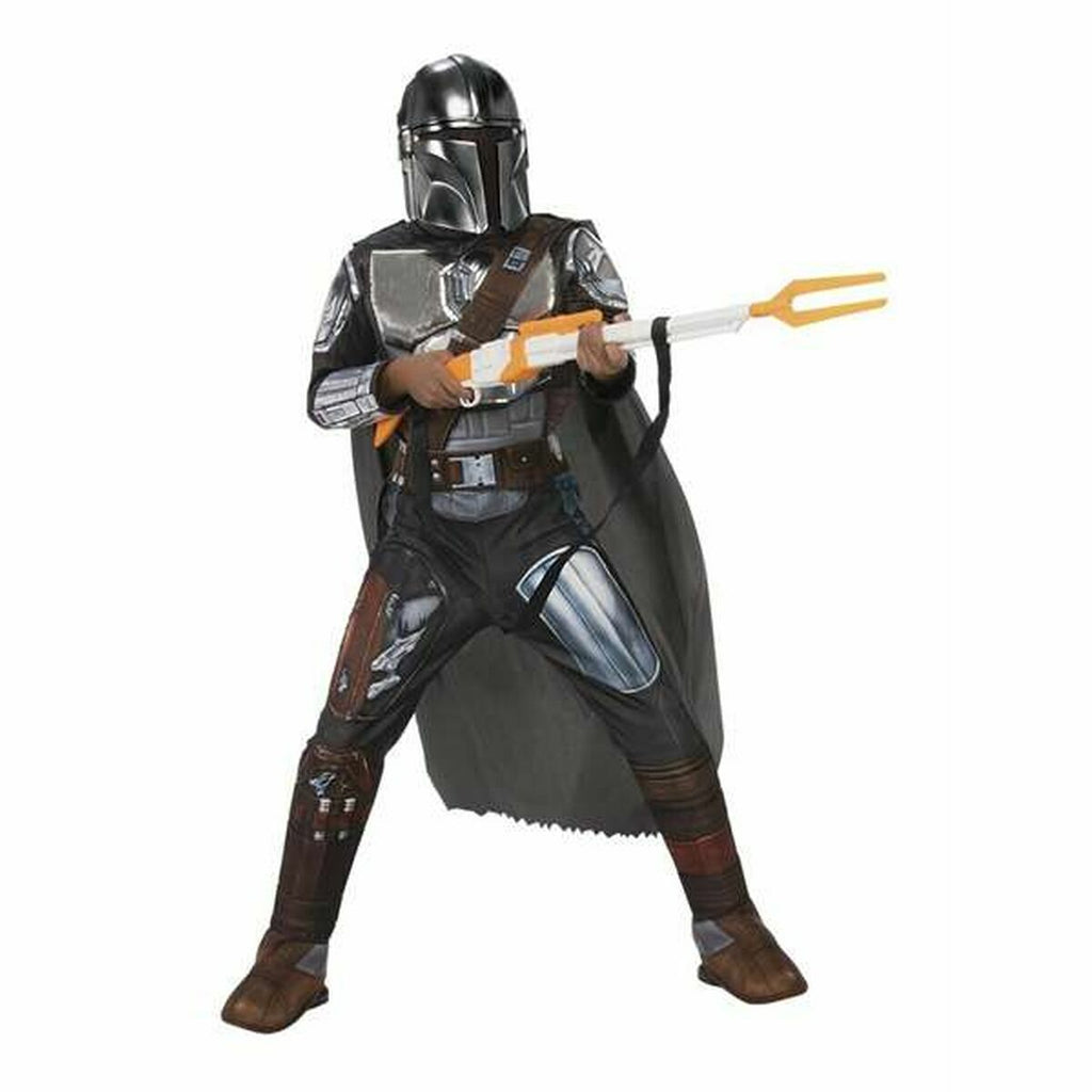 Kinderkostüm für Karneval The Mandalorian Silver Premium Schwarz