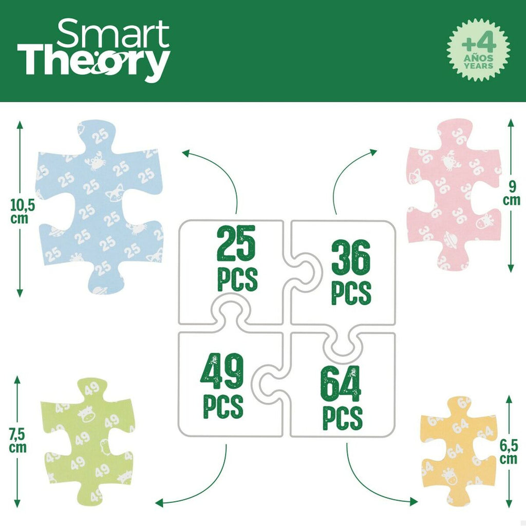 Kinderpuzzle Colorbaby 4 in 1 174 Stücke Bauernhof 68 x 68 cm (6 Stück)